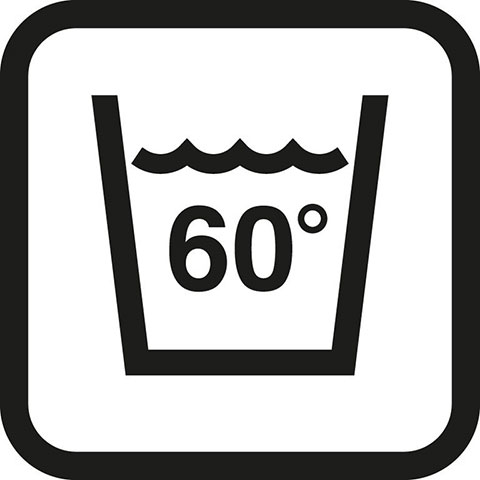 Lavável a 60°C