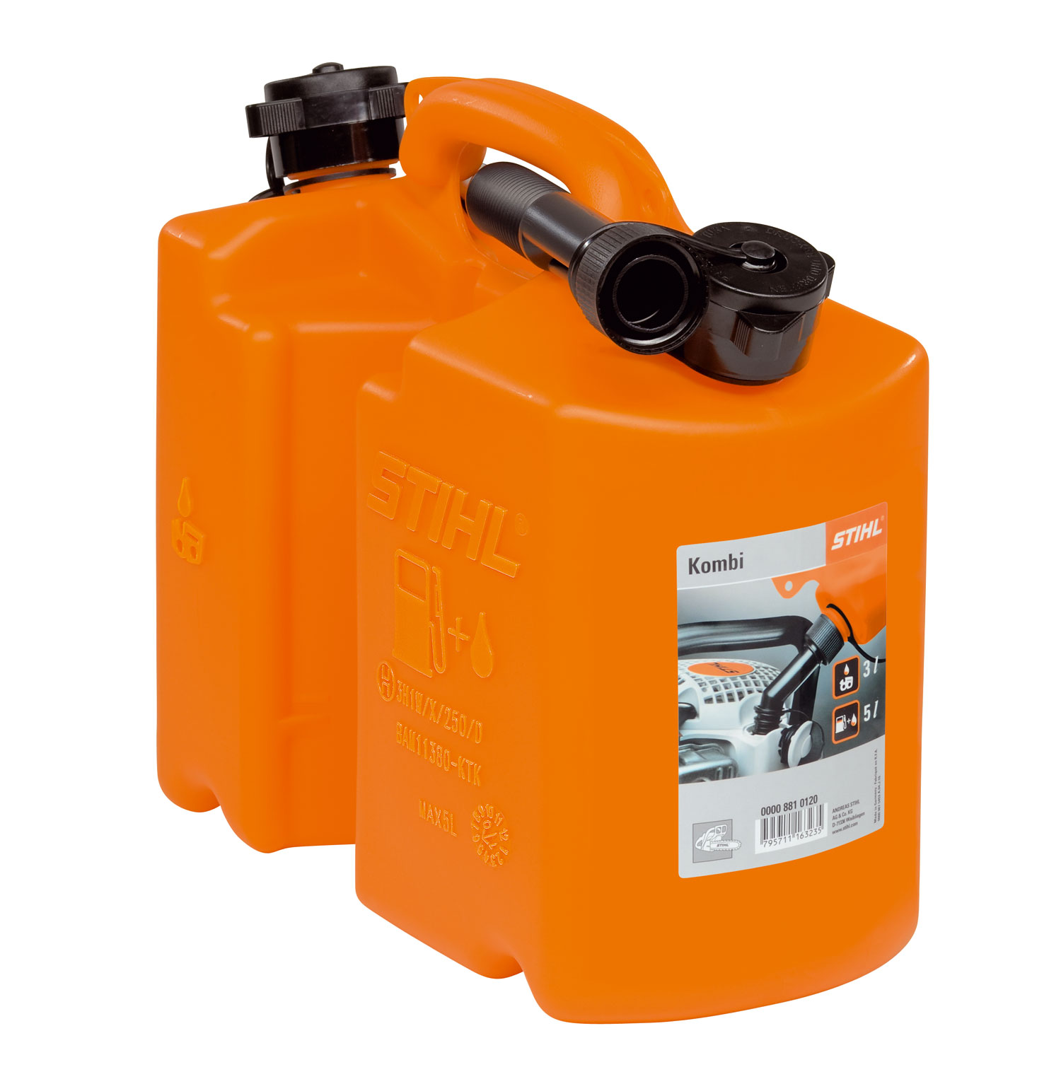 Bidón combinado, naranja. Estándar