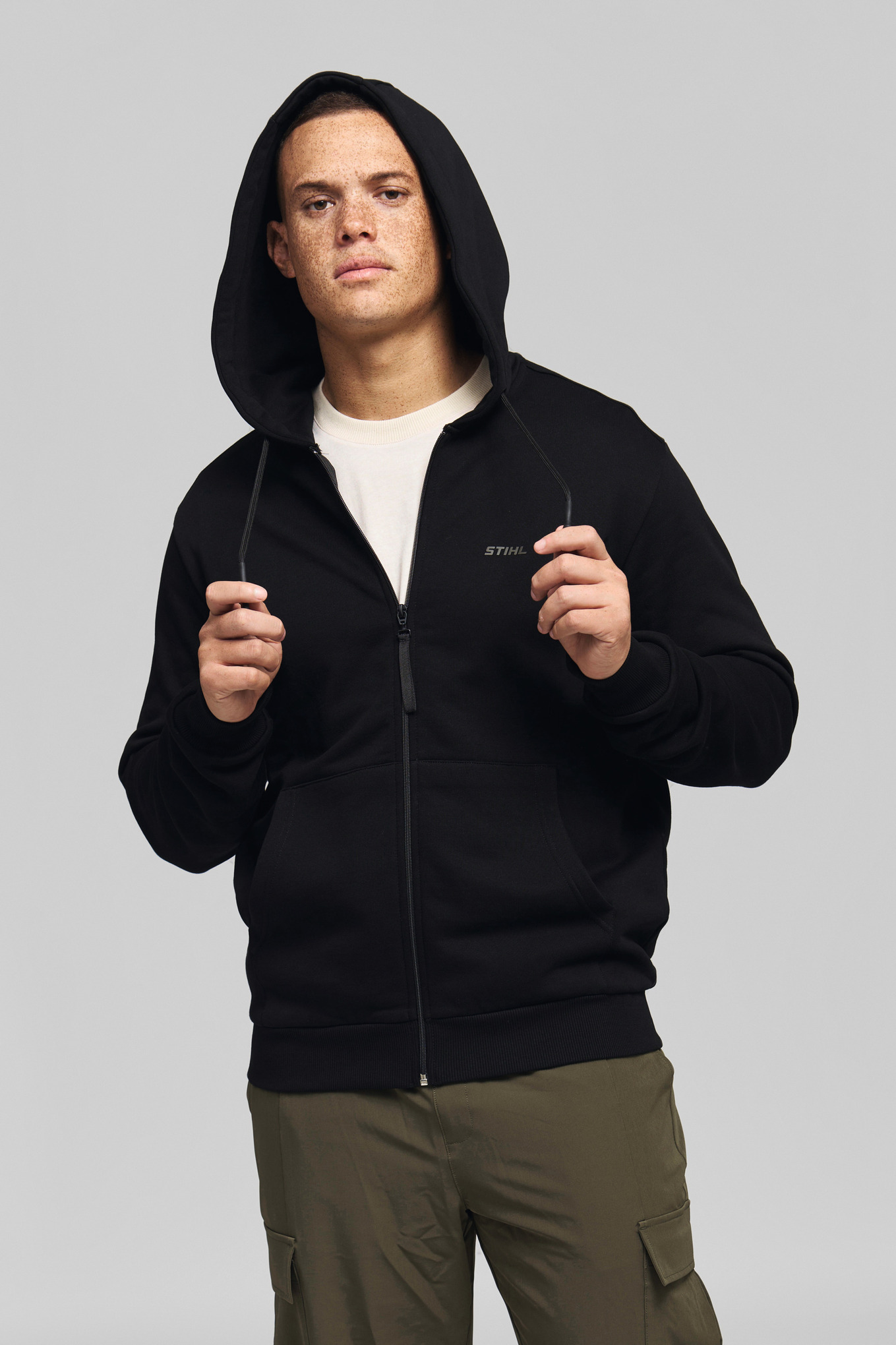 Casaco com capuz «STIHL 100 reflective» preto