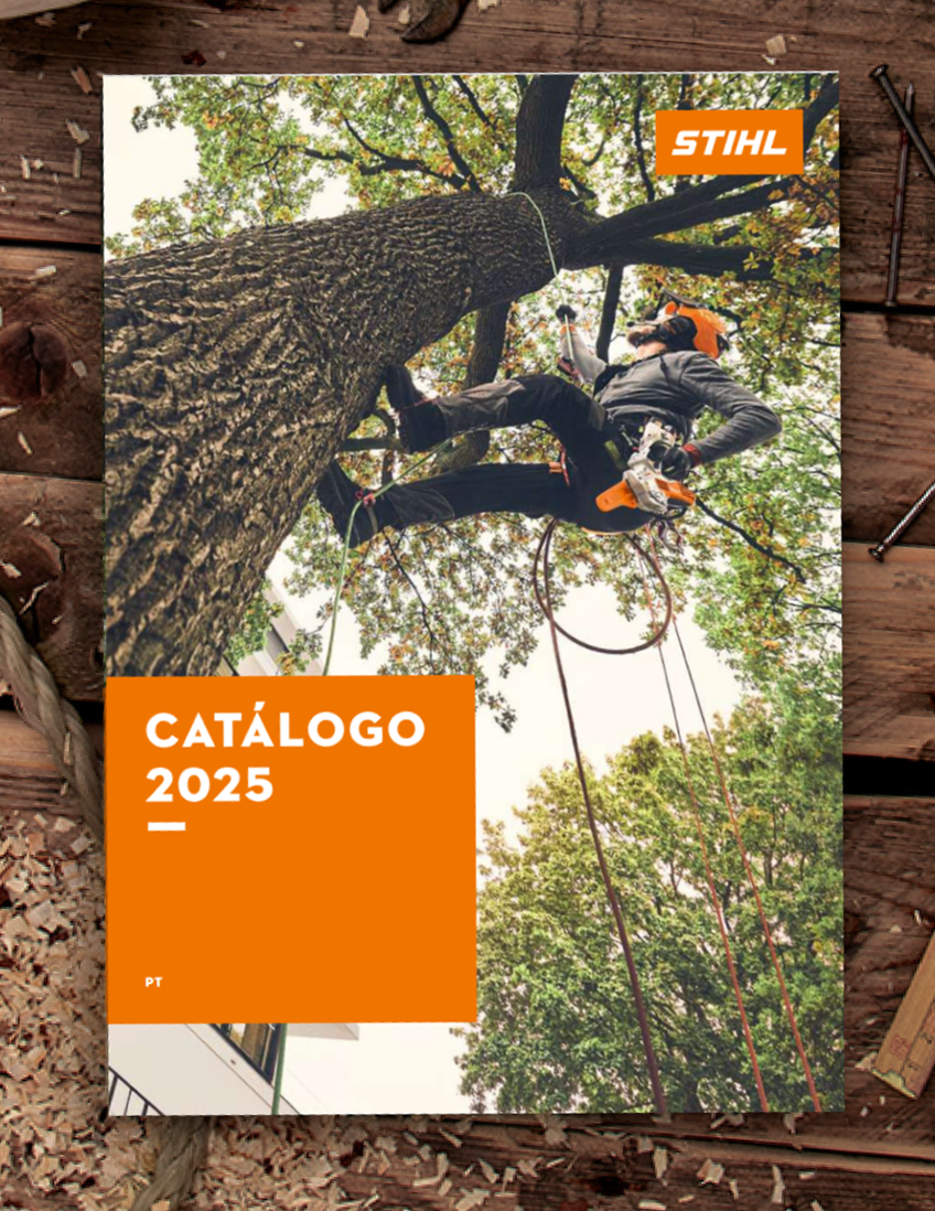 Expositor de loja com produtos STIHL 